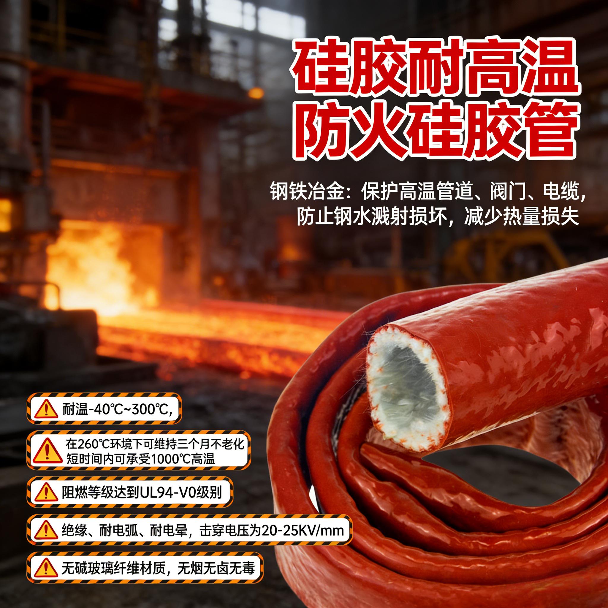 硅膠耐高溫防火套管