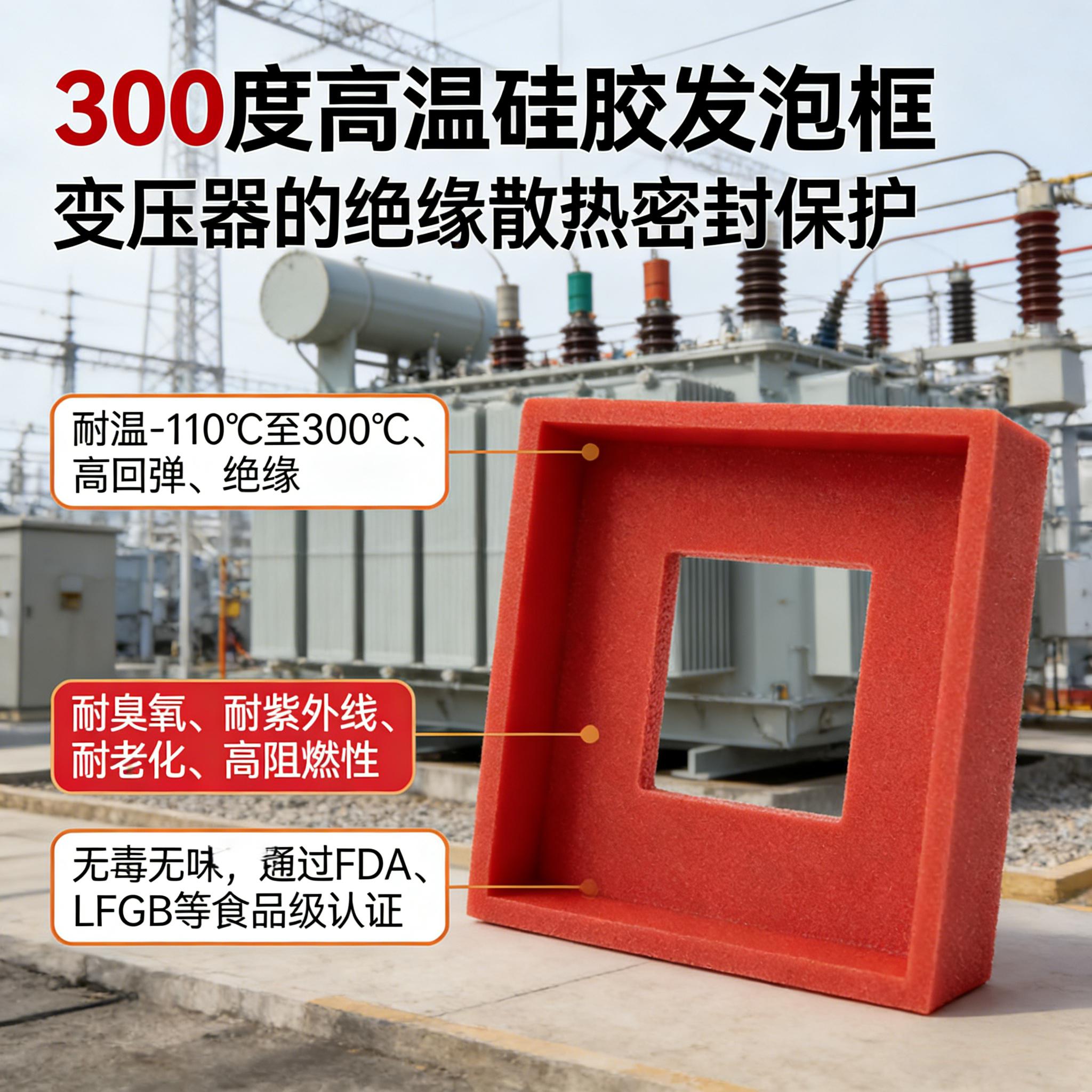 300度高溫硅膠發泡框