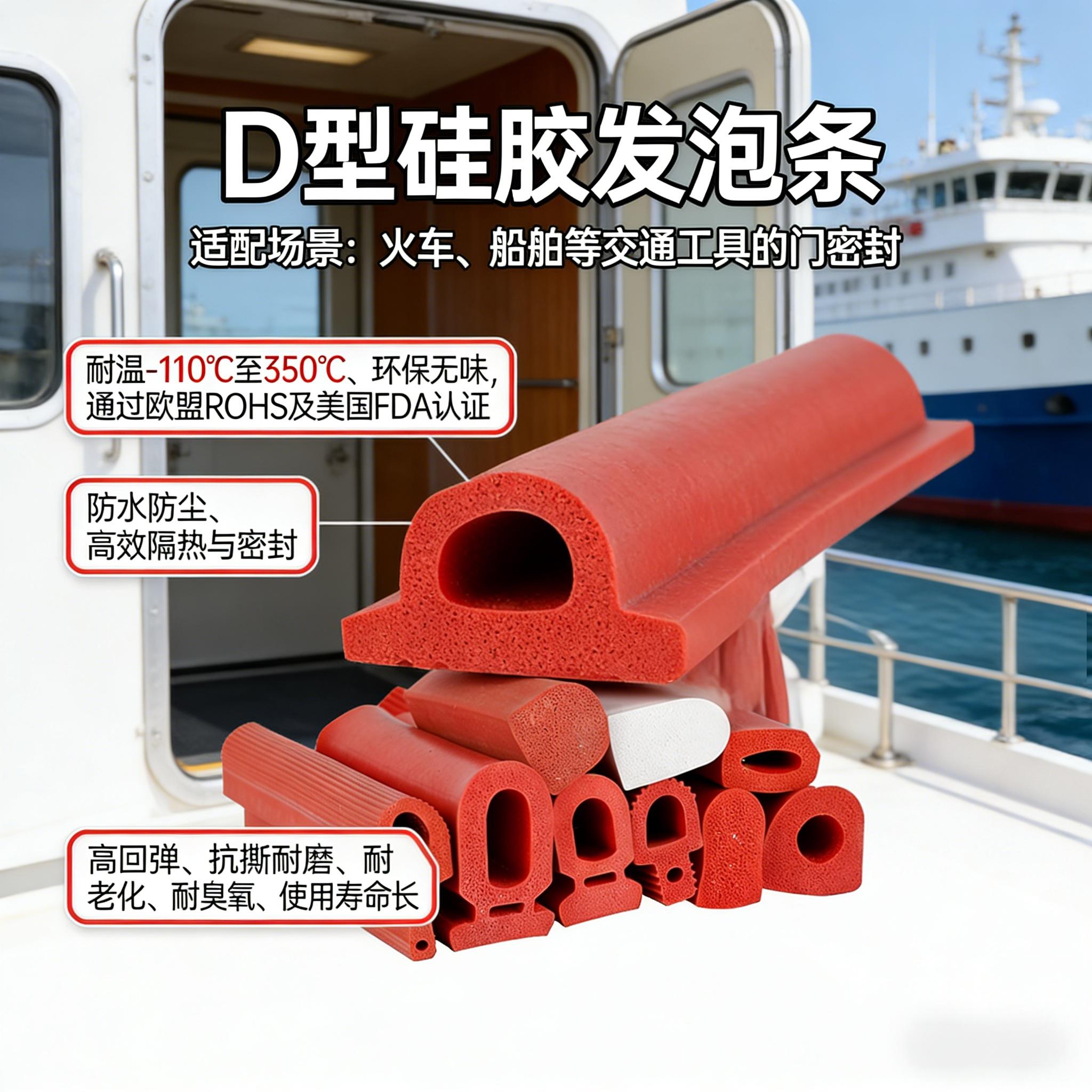 D型硅膠發(fā)泡條